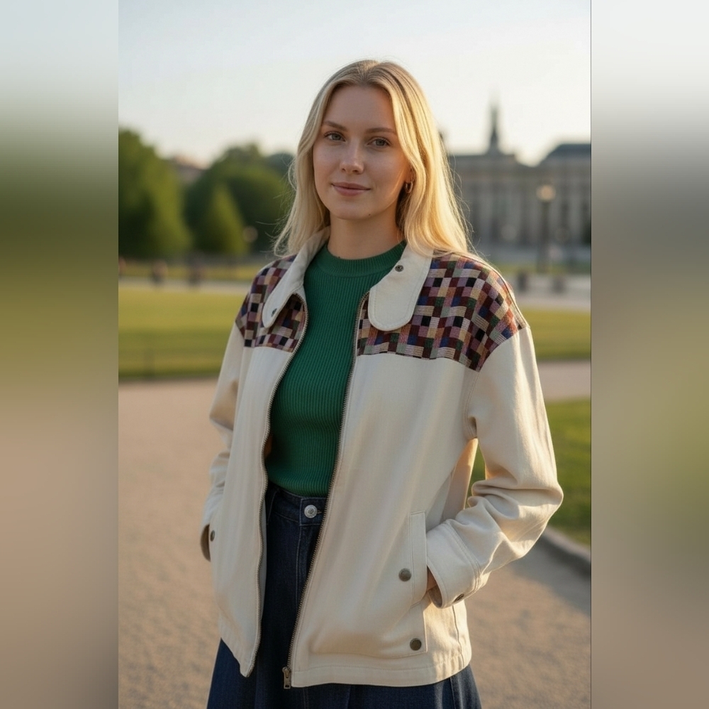 Le Lis Patchwork Bomber Jacket - image 1